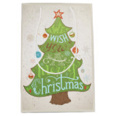 We wensen u een prettige kerstdag. medium cadeauzakje (Voorkant)