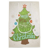 We wensen u een prettige kerstdag. medium cadeauzakje (Achterkant)