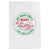 We wensen u een prettige kerstdag medium cadeauzakje (Voorkant)