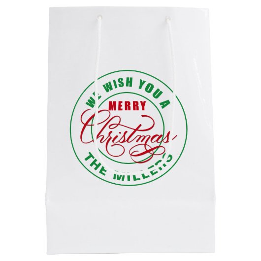 We wensen u een prettige kerstdag medium cadeauzakje (Achterkant)