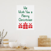 We wensen u een prettige kerstdag poster (Keuken)