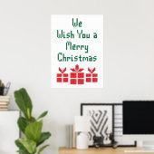 We wensen u een prettige kerstdag poster (Thuiskantoor)