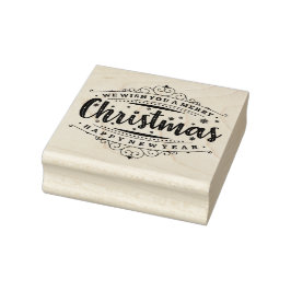 We wensen u een prettige kerstdag rubberstempel