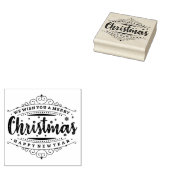 We wensen u een prettige kerstdag rubberstempel (Gestempeld)