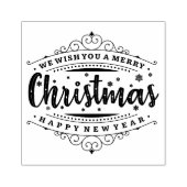 We wensen u een prettige kerstdag rubberstempel (Afrduk)