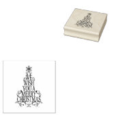 We wensen u een prettige kerstdag. rubberstempel (Gestempeld)