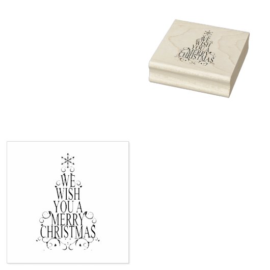 We wensen u een prettige kerstdag. rubberstempel (Gestempeld)