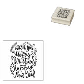 We wensen u een prettige kerstdag. rubberstempel (Gestempeld)
