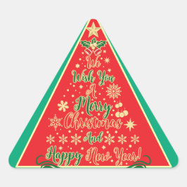 We wensen u een prettige kerstdag sticker