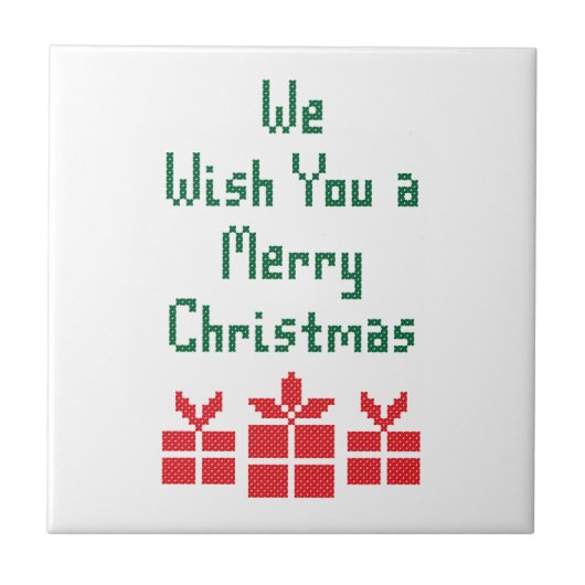 We wensen u een prettige kerstdag tegeltje (Voorkant)