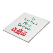 We wensen u een prettige kerstdag tegeltje (Zijkant)