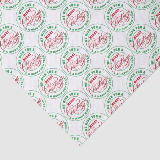 We wensen u een prettige kerstdag tissuepapier (Detail)