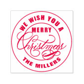 We wensen u een prettige kerstdag zelfinktende stempel (Design)