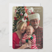 We wensen u een prettige kerstfamilie. feestdagenkaart (Voorkant)