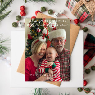 We wensen u een prettige kerstfamilie. feestdagenkaart