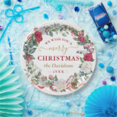 We wensen u een prettige kerstfeestdag. papieren bordje (Feest)