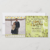 We wensen u een prettige kerstfeestelijke fotokaar feestdagenkaart (Voorkant)