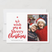 We wensen u een prettige kerstfeestkaart feestdagenkaart (Voorkant)