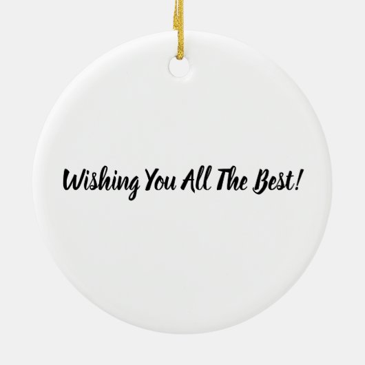 We wensen u een prettige kerstronde-versiering keramisch ornament (Achterkant)
