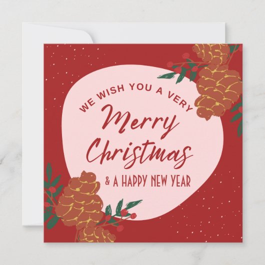 We wensen u een vrolijk kerstfeest feestdagenkaart (Voorkant)