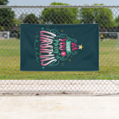 We wensen u een vrolijk kerstfeest spandoek (Insitu)