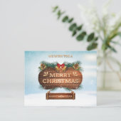 We wensen u een vrolijk kerstfeest voor het nieuwe briefkaart (Staand voorkant)