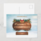 We wensen u een vrolijk kerstfeest voor het nieuwe briefkaart (Voorkant / Achterkant)