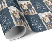 We wensen u een vrolijke kerstfoto van de marine cadeaupapier (Rol Hoek)