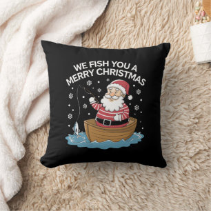 We Wensen U Prettig Kerstmis Visser Vissen  Kussen