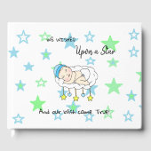 We wensten een Star Boy's Baby shower blauw Gastenboek (Voorkant)