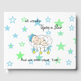 We wensten een Star Boy's Baby shower blauw Gastenboek
