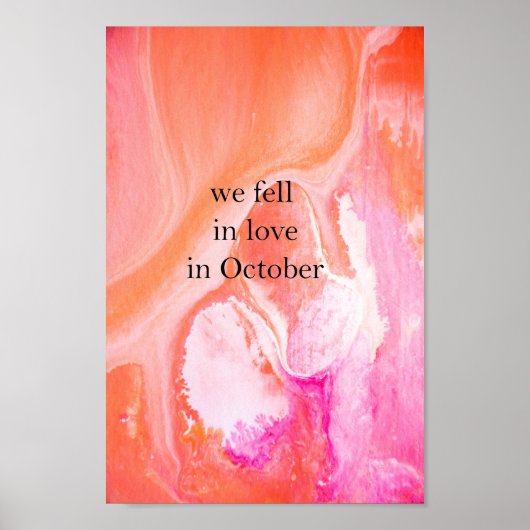 We werden verliefd in oktober poster (Voorkant)