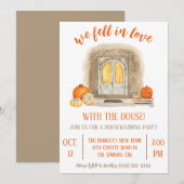 We werden verliefd op het huis! housewarming party kaart (Voorkant / Achterkant)