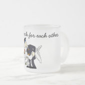 We werden voor elkaar gemaakt matglas koffiemok (Voorkant rechts)