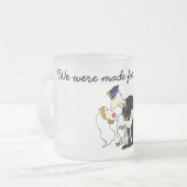 We werden voor elkaar gemaakt matglas koffiemok (Voorkant links)