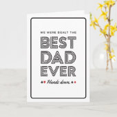 We Were Dealt the Best Dad Ever Greeting Card Kaart (Gele Bloem)