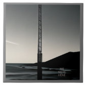 We Were Here een tekst grote keramische tegel Tegeltje (Voorkant)