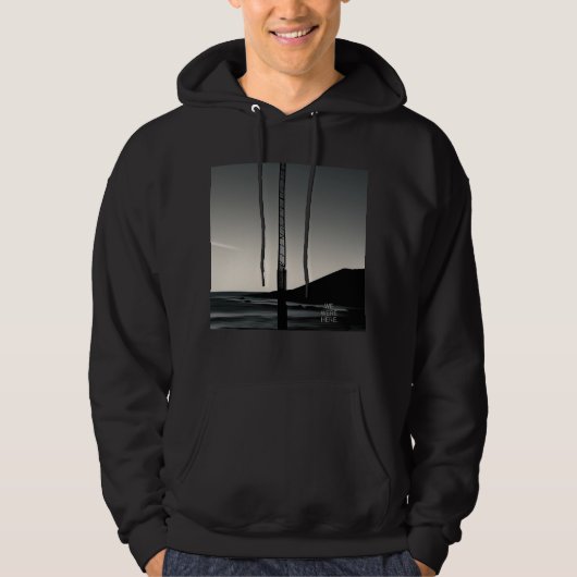 We Were Here w titel mannen zwart hooded sweatshir Hoodie (Voorkant)