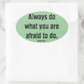 We Were Liars Motto Sticker: Altijd doen... Ovale Sticker (Tas)