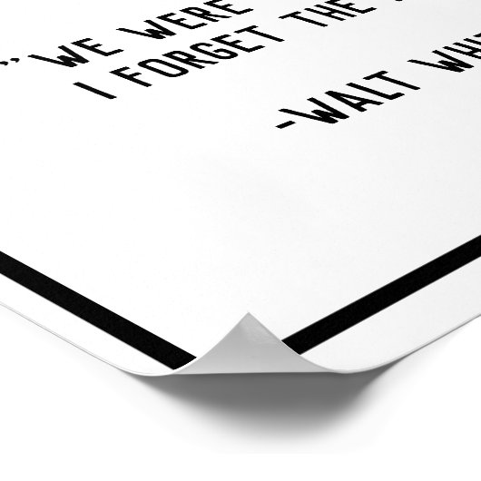 We Were Together Whitman Quote  Poster (Hoek)