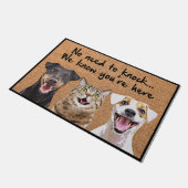 We weten dat je hier bent. deurmat (Schuin)