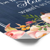 We weten dat je hier Blauwe Koolkartonnen Floral z Poster (Hoek)