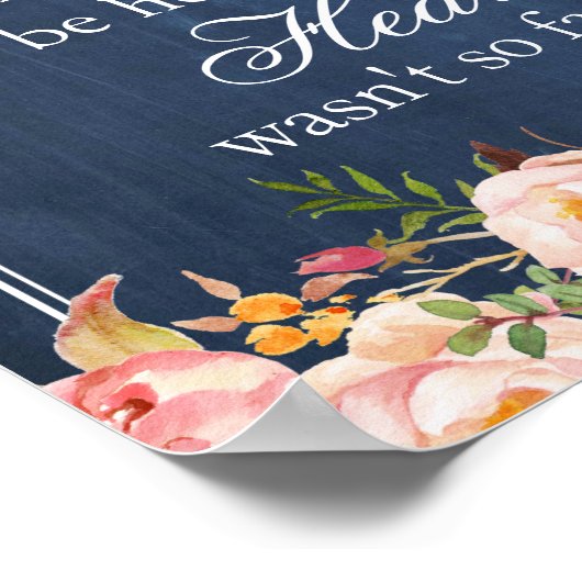 We weten dat je hier Blauwe Koolkartonnen Floral z Poster (Hoek)