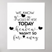 We weten dat je hier zou zijn vandaag de zwarte br poster (Voorkant)