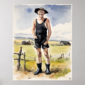 We weten niet hoe gelukkig we zijn - aquarelprint poster (Voorkant)