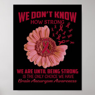 We weten niet hoe sterk hersenaneurysma is poster