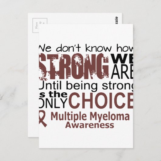 We weten niet hoe sterk we zijn tot we sterk zijn briefkaart (Voorkant / Achterkant)