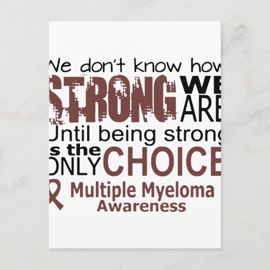 We weten niet hoe sterk we zijn tot we sterk zijn briefkaart (Voorkant)