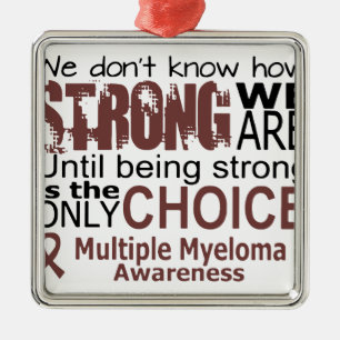 we weten niet hoe sterk we zijn tot we sterk zijn  metalen ornament
