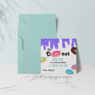 We weten niet leraar Dank je kaart